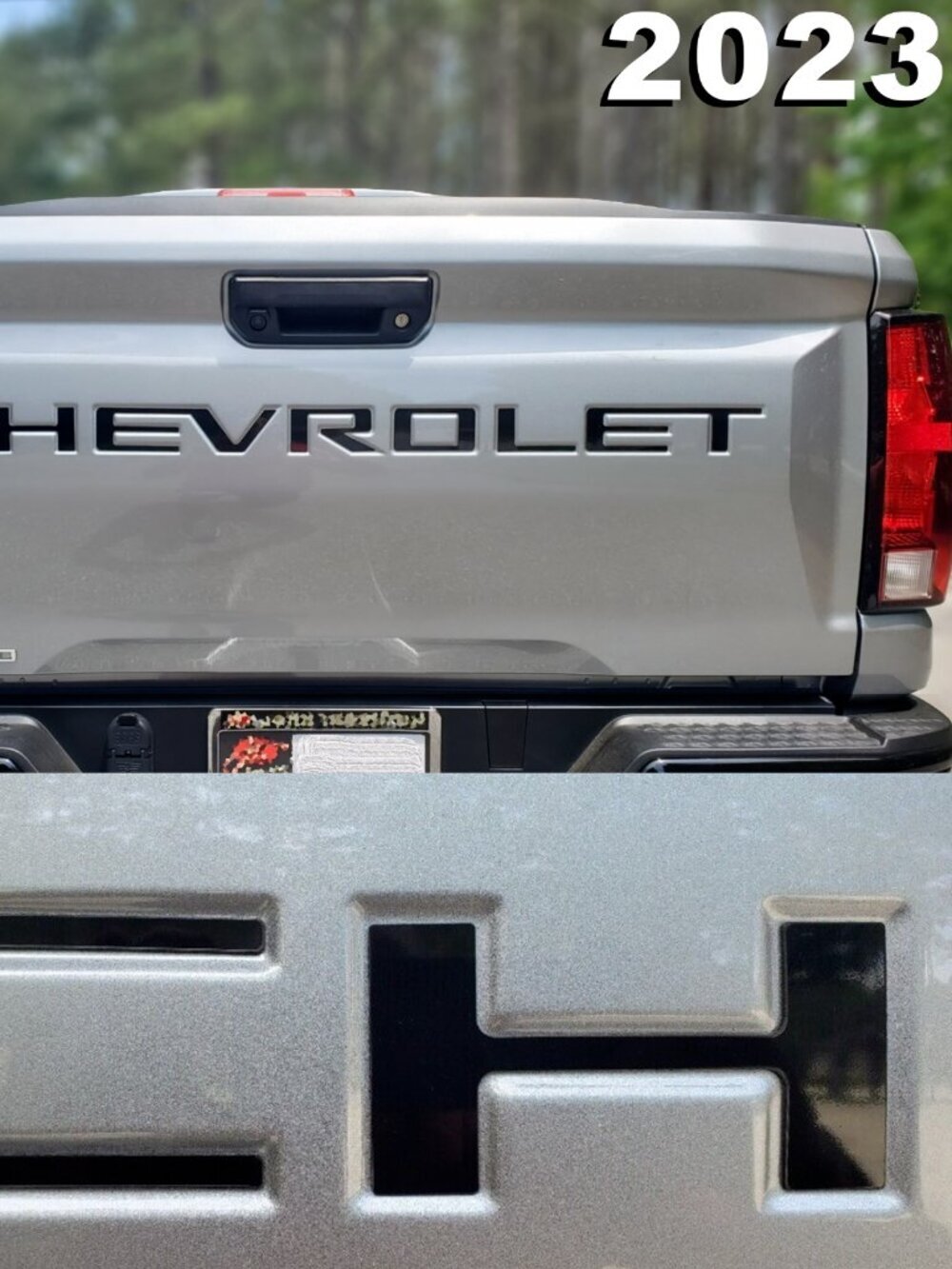 Gloss Black Raised Plastic Tailgate Letters Inserts NEW CHEVY COLORADO 2023 2024
